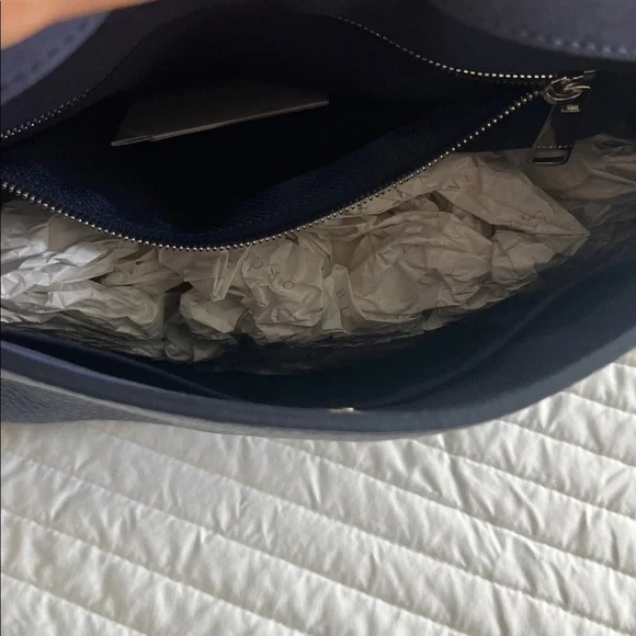 Orciani navy blue with burgundy and blue velvet accents. - Picture 3 of 5